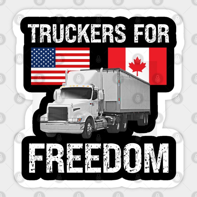 Freedom Convoy 2022 Support Our Truckers Canada USA Sticker by BobaPenguin